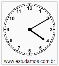 Relógio 4 h 10 min