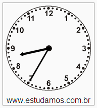 Relógio 8 h 35 min