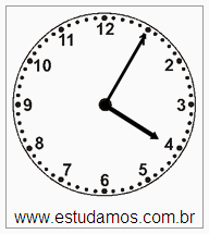 Relógio 4 h 05 min