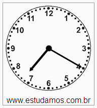 Relógio 7 h 20 min