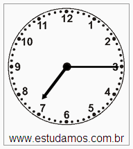 Relógio 7 h 15 min