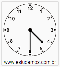 Relógio 4 h 30 min