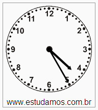 Relógio 4 h 25 min