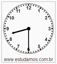 Relógio 8 h 30 min