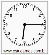 Relógio 6 h 15 min