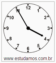 Relógio 3 h 55 min