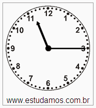 Relógio 11 h 15 min