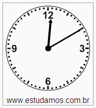 Relógio 12 h 10 min