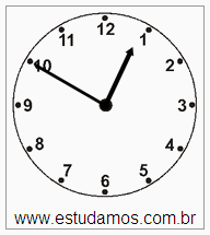 Relógio 12 h 50 min