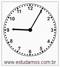 Relógio 9 h 05 min