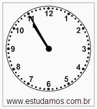 Relógio 10 h 55 min