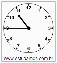 Relógio 10 h 45 min