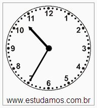 Relógio 10 h 35 min