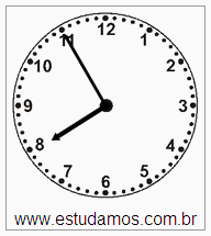 Relógio 7 h 55 min