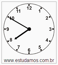 Relógio 7 h 50 min