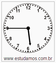 Relógio 5 h 45 min