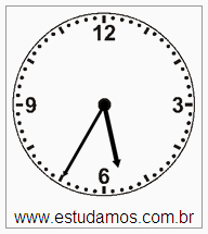 Relógio 5 h 35 min