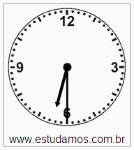 Relógio 6 h 30 min