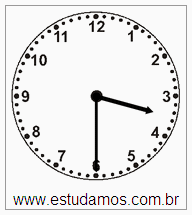 Relógio 3 h 30 min