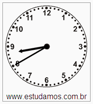 Relógio 8 h 40 min