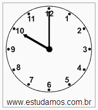 Relógio 10 h 00 min