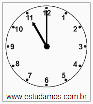 Relógio 11 h 00 min