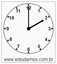 Relógio 2 h 00 min