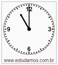 Relógio 11 h 00 min