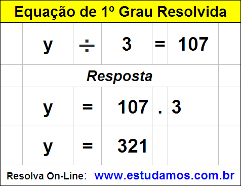 Aprenda Como Resolver Equação de 1º Grau de Divisão