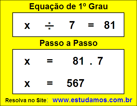 Equação do Primeiro Grau Com Divisão