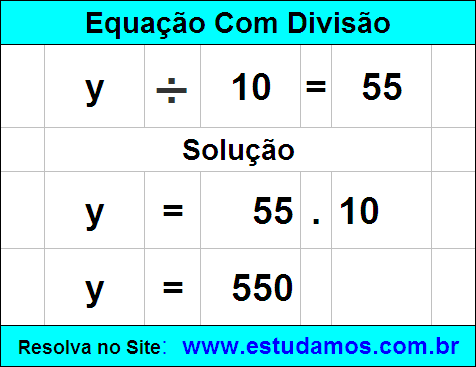 Exemplo Resolvido de Equação de 1º Grau Com Divisão