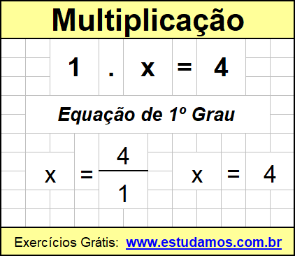 Etapas Para Resolver Equações de 1º Grau Com Multiplicação