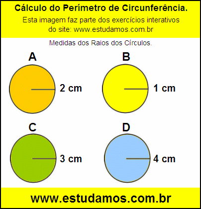 Circunferência Com Raio de 4 cm