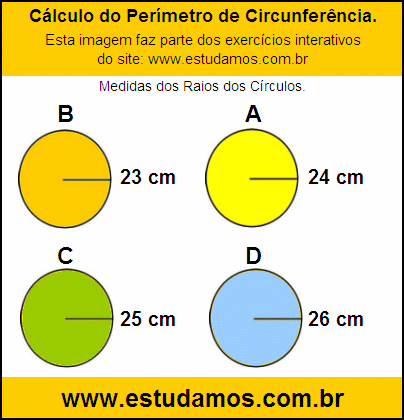 Circunferência Com Raio de 23 cm