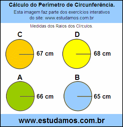 Circunferência Com Raio de 68 cm