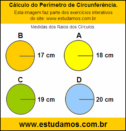 Circunferência Com Raio de 18 cm