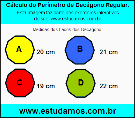 Decágono Regular Com Lados Medindo 19 cm