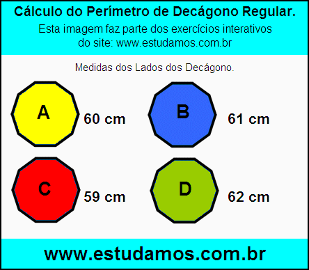 Decágono Regular Com Lados Medindo 60 cm