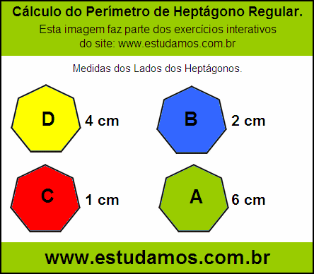 Heptágono Com Lados Medindo 1 cm