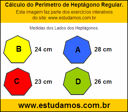 Heptágono Com Lados Medindo 26 cm