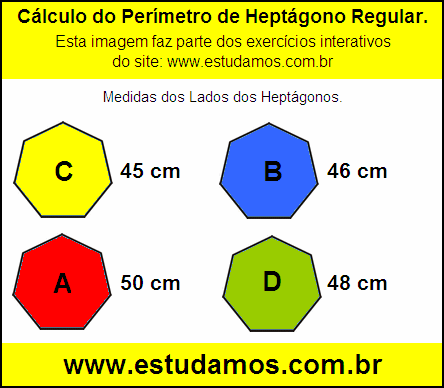 Heptágono Com Lados Medindo 50 cm