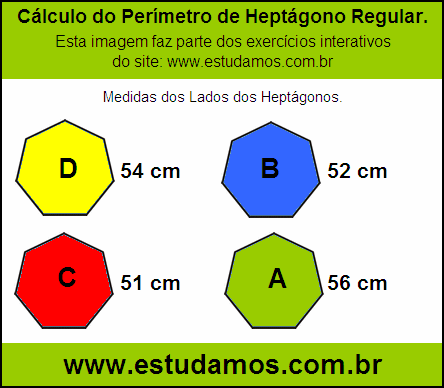 Heptágono Com Lados Medindo 56 cm