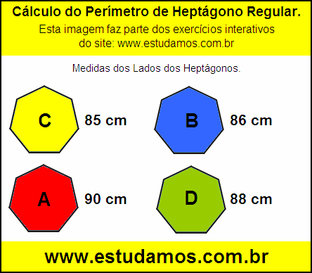 Heptágono Com Lados Medindo 88 cm