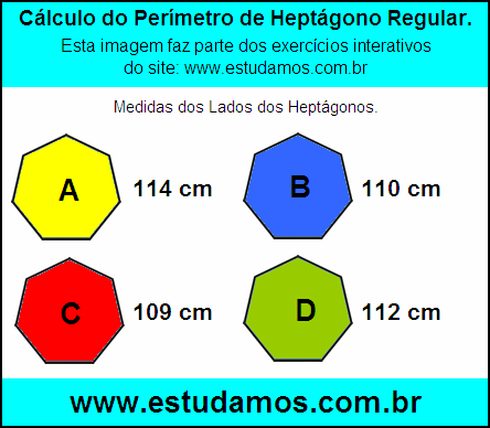 Heptágono Com Lados Medindo 112 cm