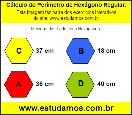 Hexagono Com Lados Medindo 40 cm