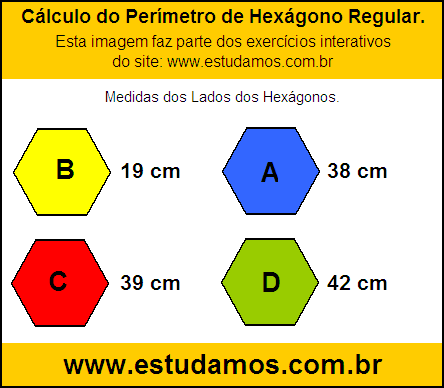 Hexagono Com Lados Medindo 19 cm