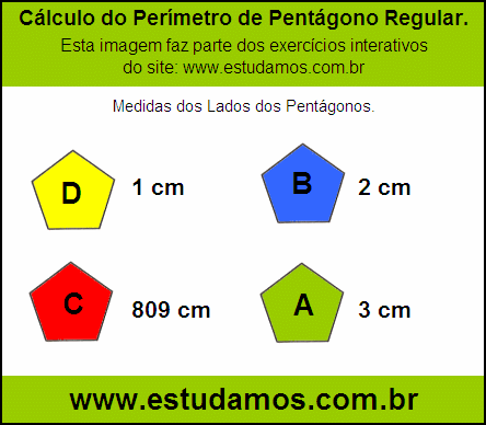 Pentágono Com Lados Medindo 809 cm