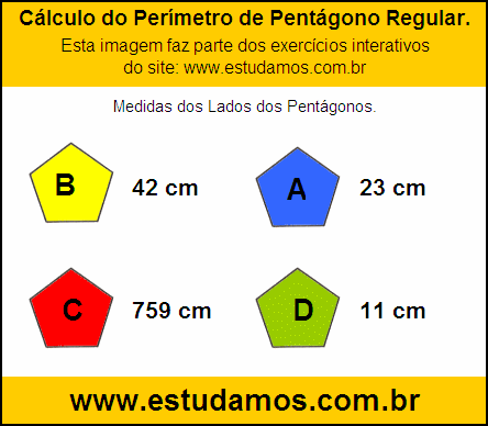 Pentágono Com Lados Medindo 23 cm