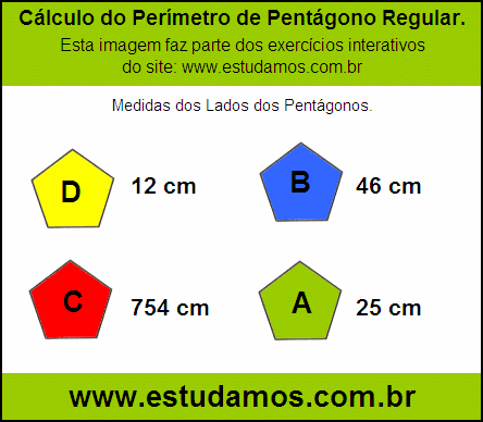 Pentágono Com Lados Medindo 12 cm