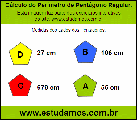 Pentágono Com Lados Medindo 106 cm